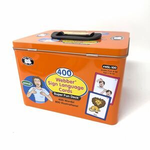 400 Webber Sign Language Cards Super Fun Deck Illustrated Cards  ASL Autism PECS